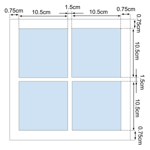 Dimensions Cadre Simple - 4 Coupons