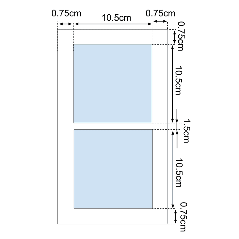 Dimensions Cadre Simple - Double Coupons
