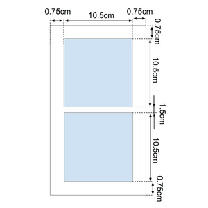 Dimensions Cadre Simple - Double Coupons