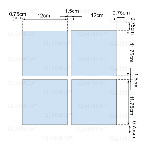 Dimensions Cadre Tapis - 4 Coupons