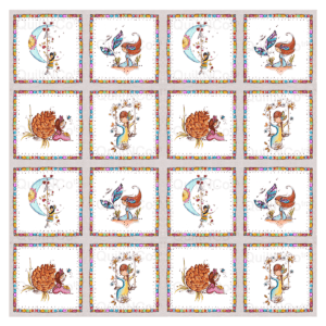 Panneau Fille Fancy Frame by QuiltNCo™