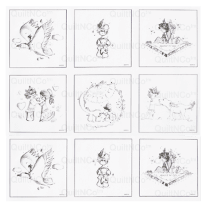 Panneau Noir et Blanc Garçon cadre Noir by QuiltNCo™