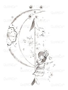 Indienne Et Lune NB by QuiltNCo™