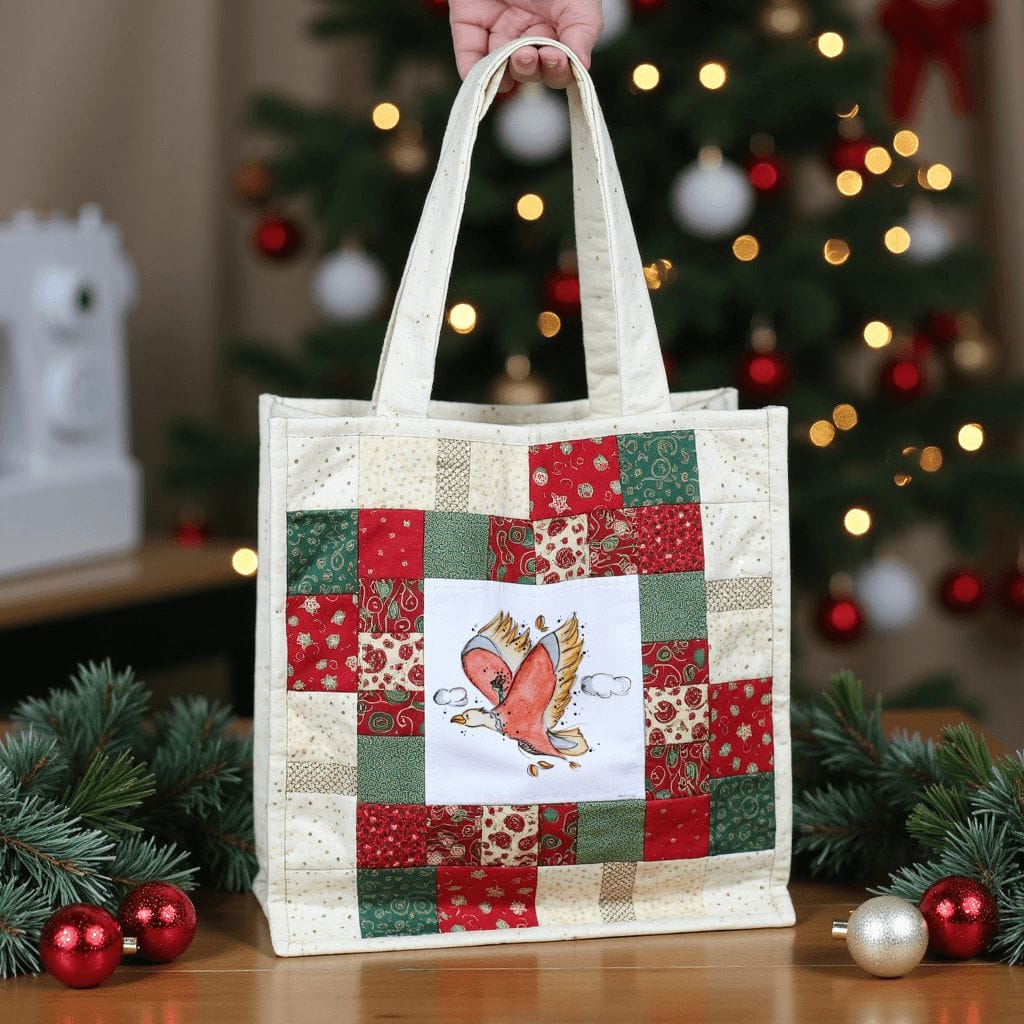 Sac de Noel avec Aigle by QuiltNCo™