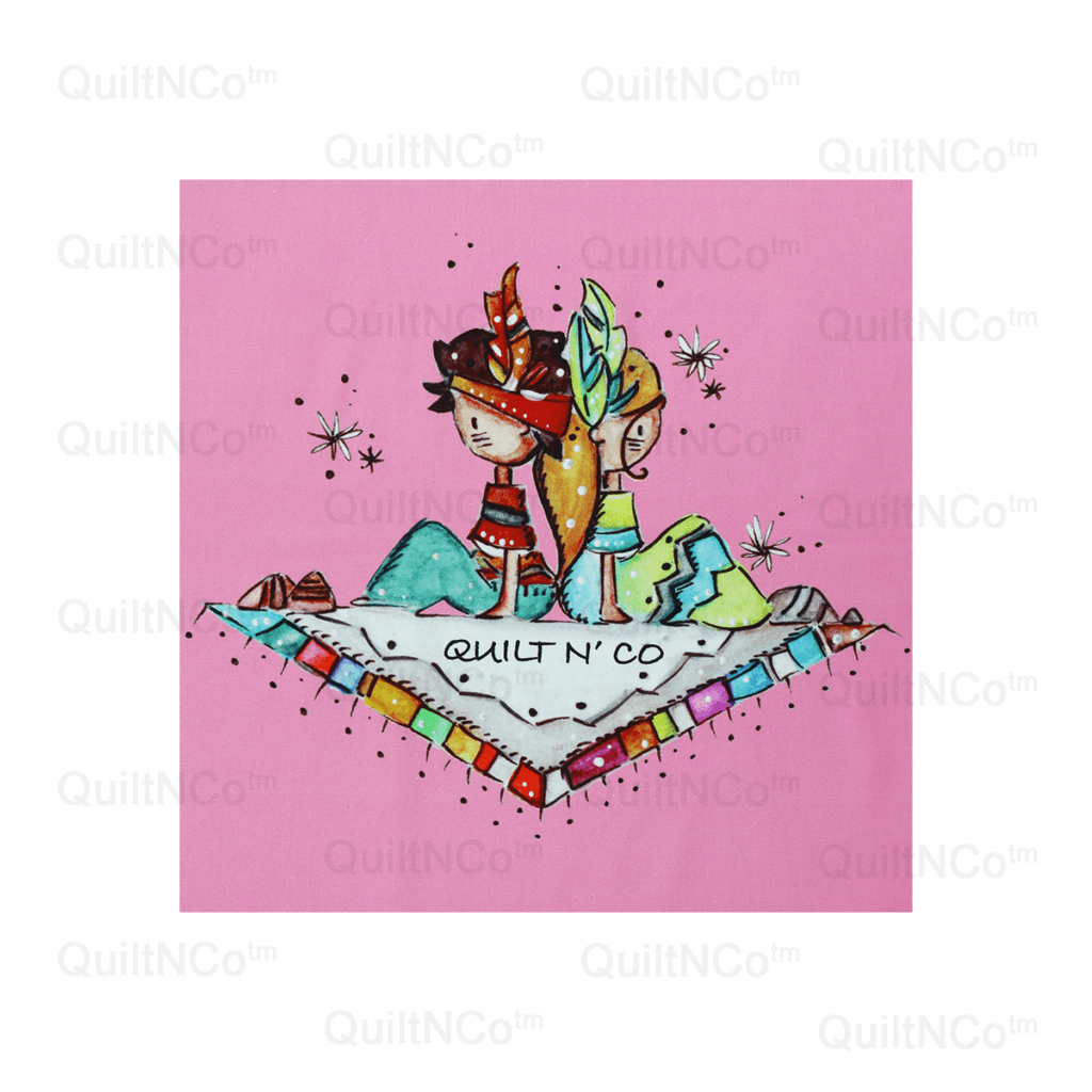 Zoom du Panneau Rose by QuiltNCo™