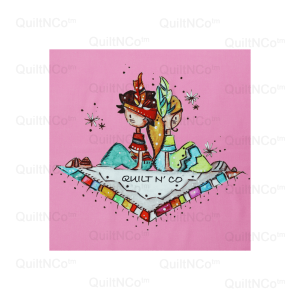 Zoom du Panneau Rose by QuiltNCo™