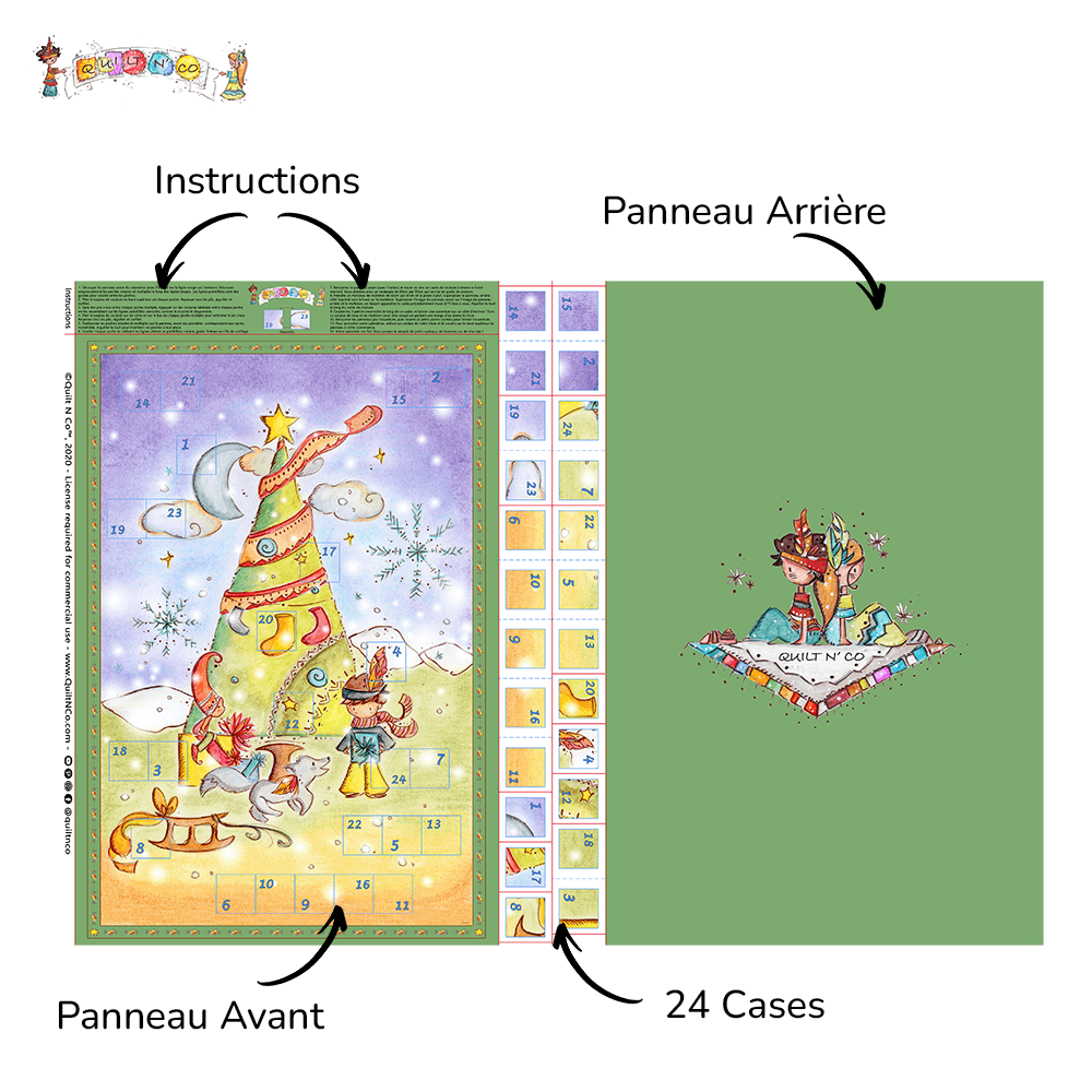 Calendrier Garçon 2024 by QuiltNCo™ - Descriptif