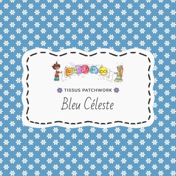 Tissu Bleu Céleste by QuiltNCo
