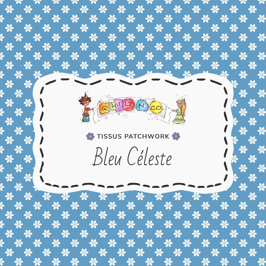 Tissu Bleu Céleste by QuiltNCo