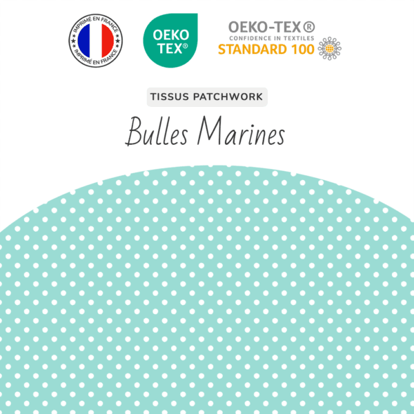 Tissu Bulles Marine