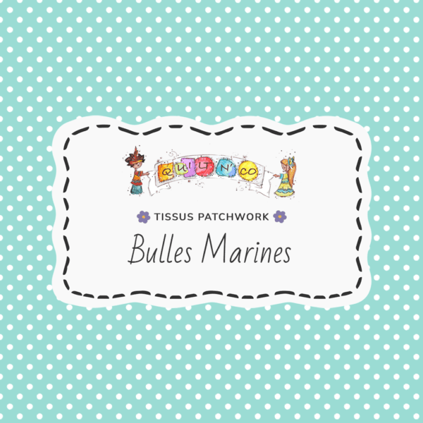 Tissu Bulles Marine by QuiltNCo