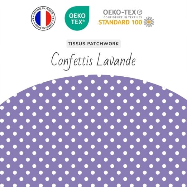 Tissus Confettis Lavande