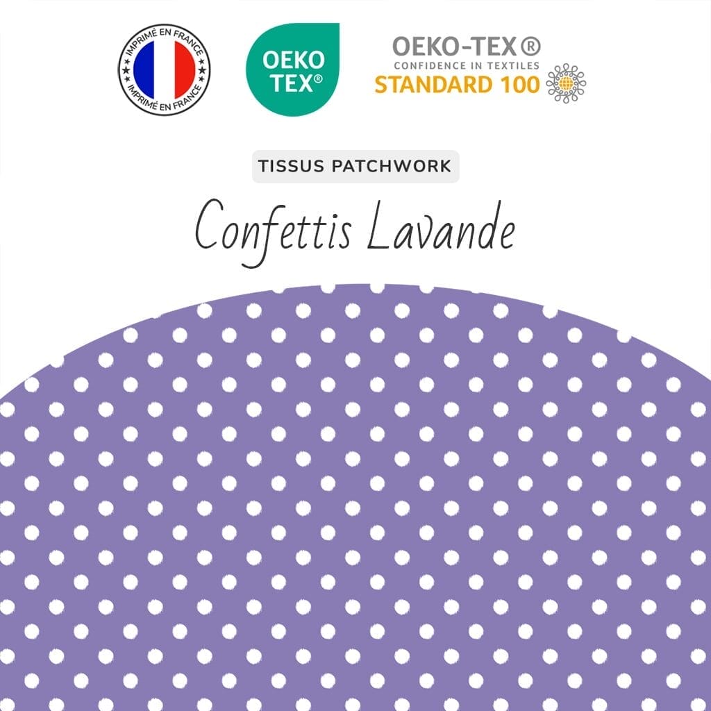 Tissus Confettis Lavande