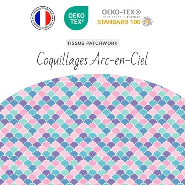 Tissus Coquillages Arc-en-Ciel