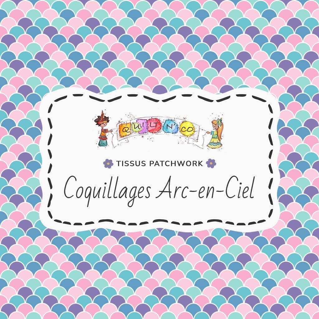 Tissus Coquillages Arc-en-Ciel by QuiltNCo