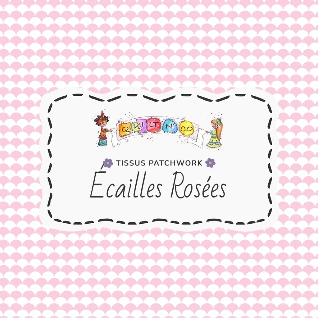 Tissu Ecailles Rosées by QuiltNCo