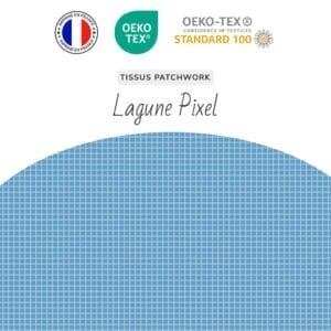 Tissu Lagune Pixel