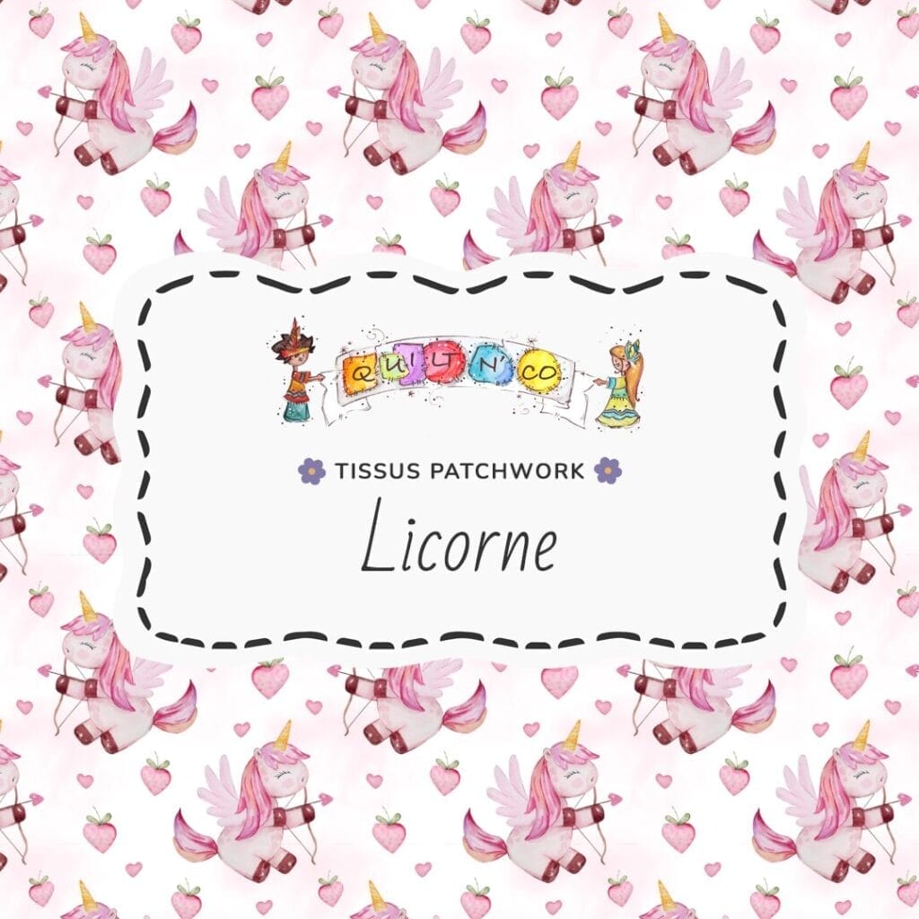 Tissu Licorne by QuiltNCo