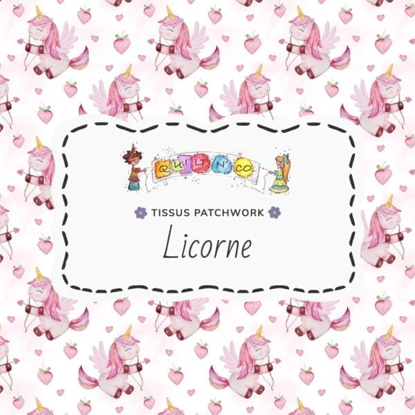 Tissu Licorne by QuiltNCo